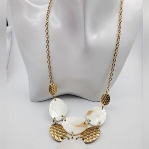 Party mother of pearl dangle bib dress necklace N2017
